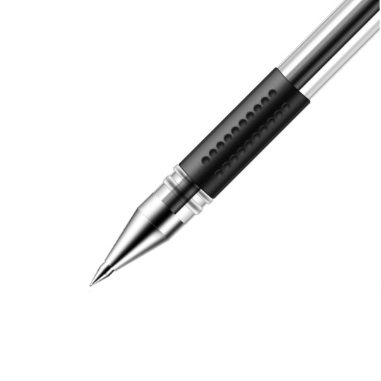 得力30支装水性笔0.5mm黑色水笔办公学习书写中性笔碳素签字笔学生用文具办公用品